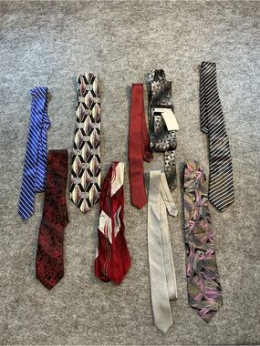 Men's Vintage Tie LOT Multicolor Patterned 90s